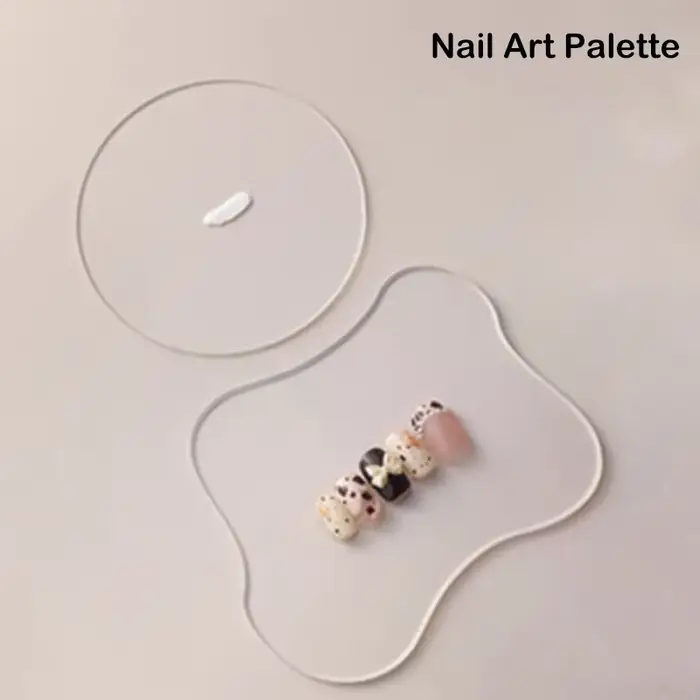 Présentoir circulaire irrégulier en acrylique transparent pour nail art