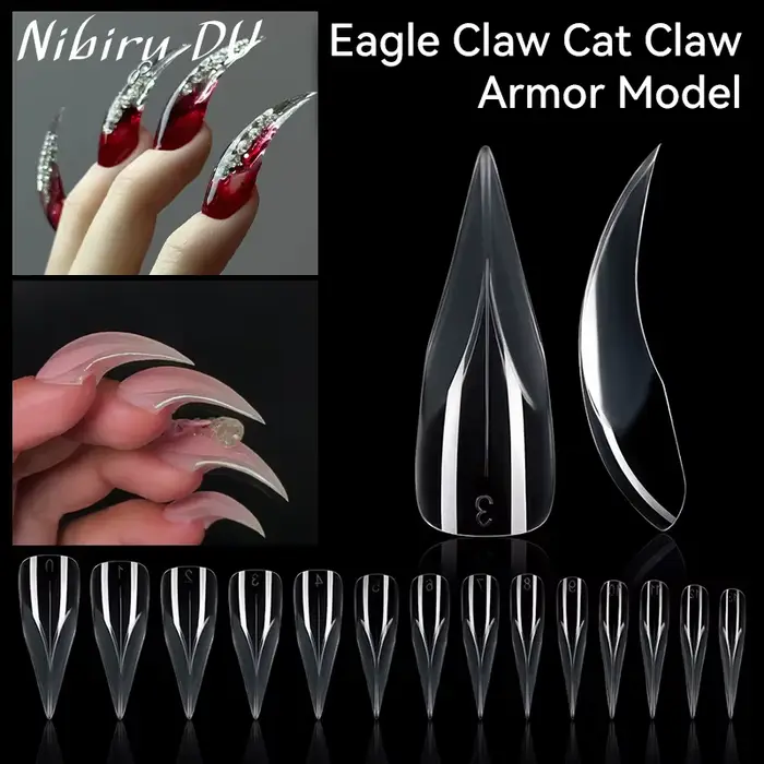 140 pièces 3D faux ongles presse