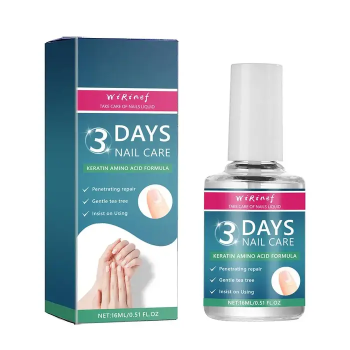 Huile de Soin des Ongles 16ML Formule Kératine Acides Aminés Séchage Rapide Brillance Salon Anti-Écaillage Hydratation Profonde Renforceur d'Ongles