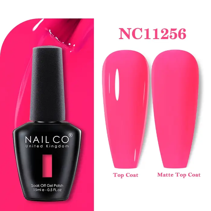 NAILCO 15ml couleur Orange vernis à ongles Semi Permanent rouge rose Gellack Nail Art Salon tremper UV LED paillettes
