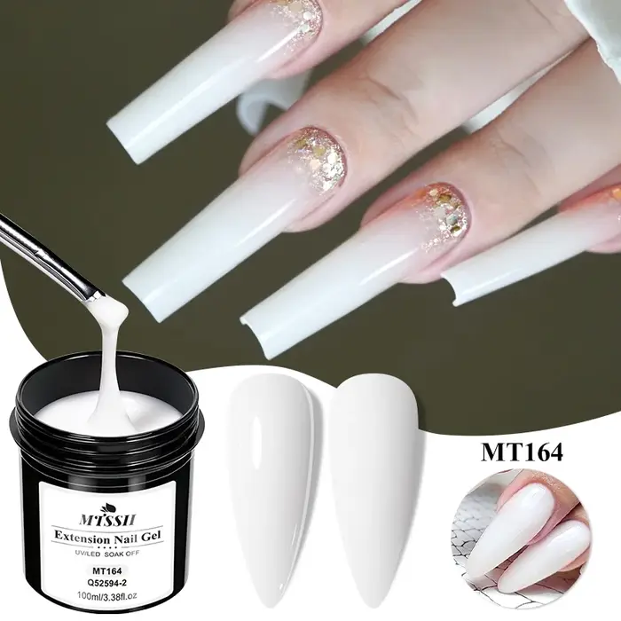 Vernis d'extension d'ongles rose Semi-Permanent UV/LED de grande capacité de 100ml