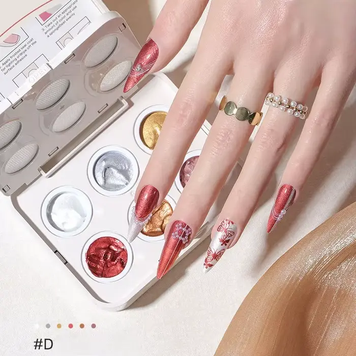 Nouvel ensemble de tampons à ongles 6 couleurs