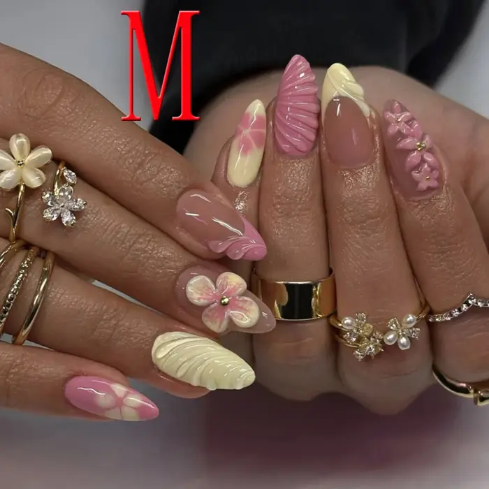 Ongles en amande 10 pièces