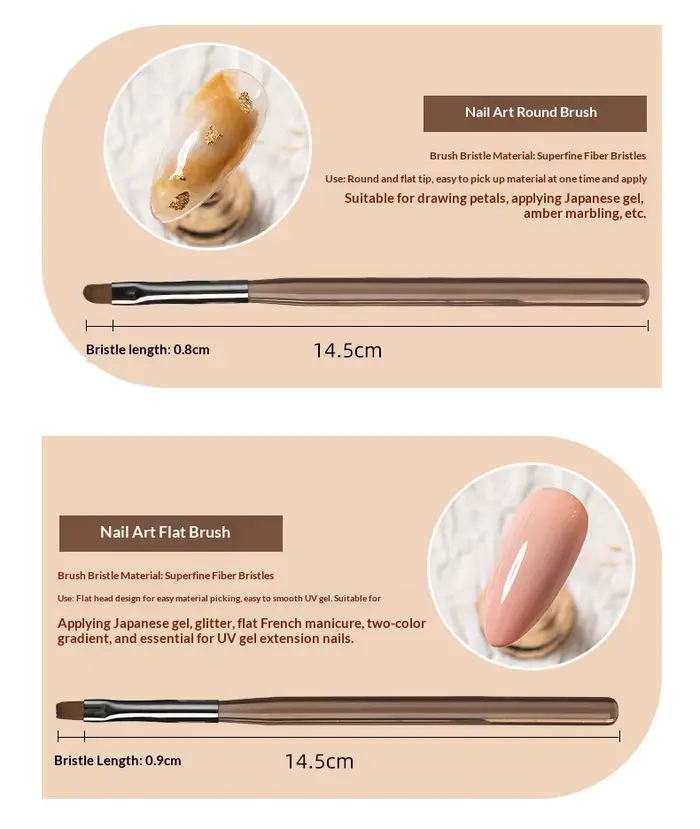 Ensemble de pinceaux pour nail art de style japonais