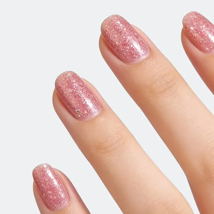 Vernis à ongles rose pailleté - Naturel, séchage rapide, sans cuisson nécessaire, brillance longue durée pour les ongles, protège les ongles fins et mous, renforce les ongles, rehausse la beauté, conv