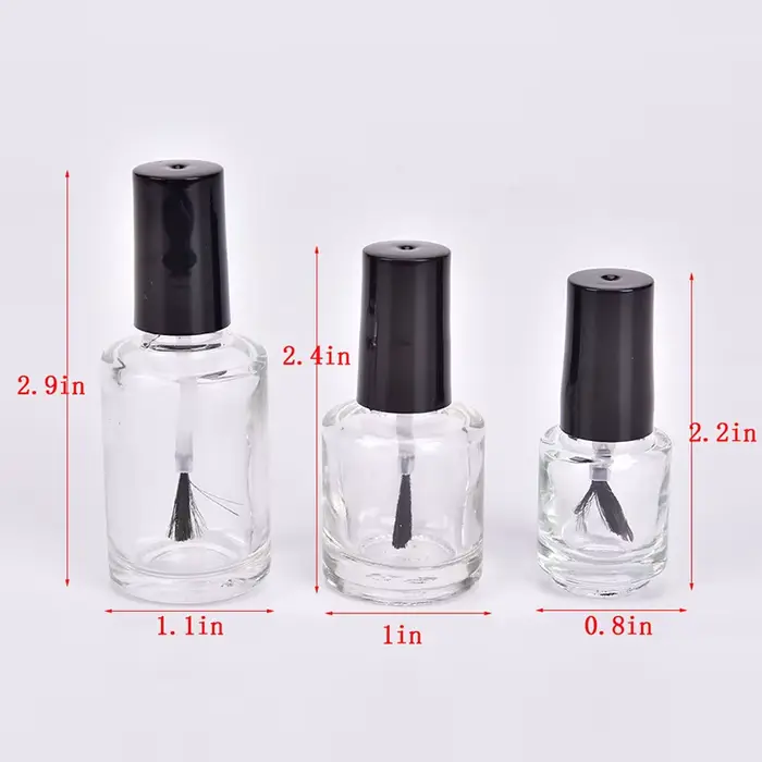 【1 pièce, flacon vide en verre pour vernis à ongles de 5/10/15 ml avec pinceau