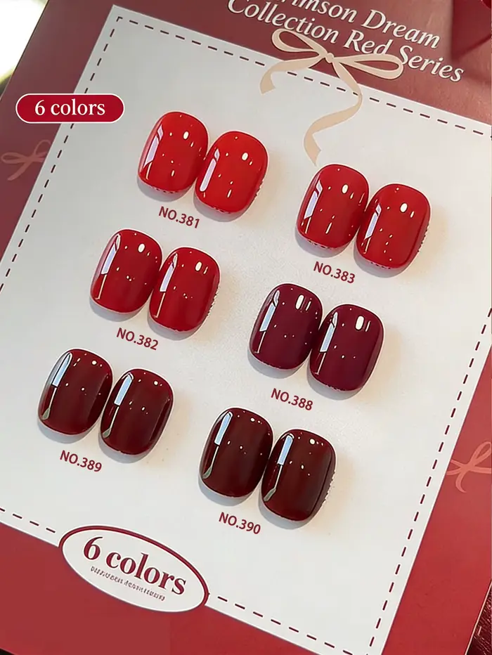 Nouveau vernis à ongles gel rouge Nouvel An 2026