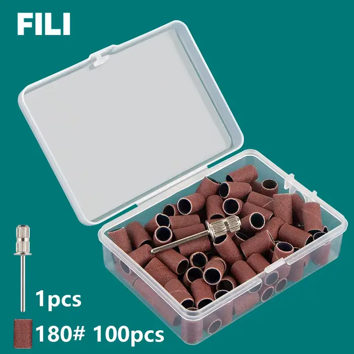 100 pièces 80 # 120 # 180 # 240 # Bandes de ponçage zèbre, forets pour enlever le Gel des on