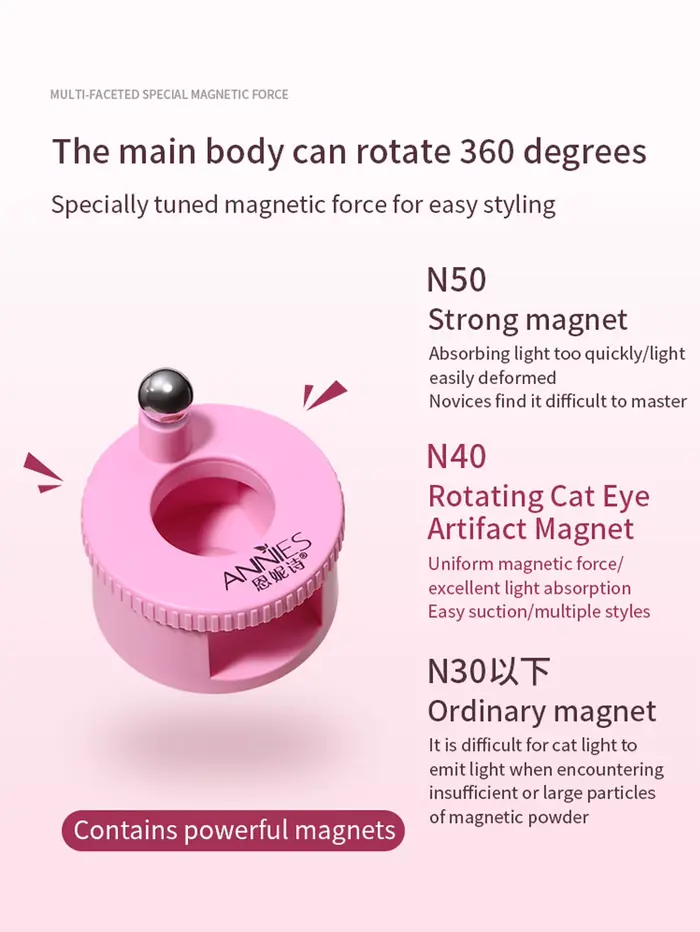 Outil magnétique à aspiration automatique pour nail art œil de chat