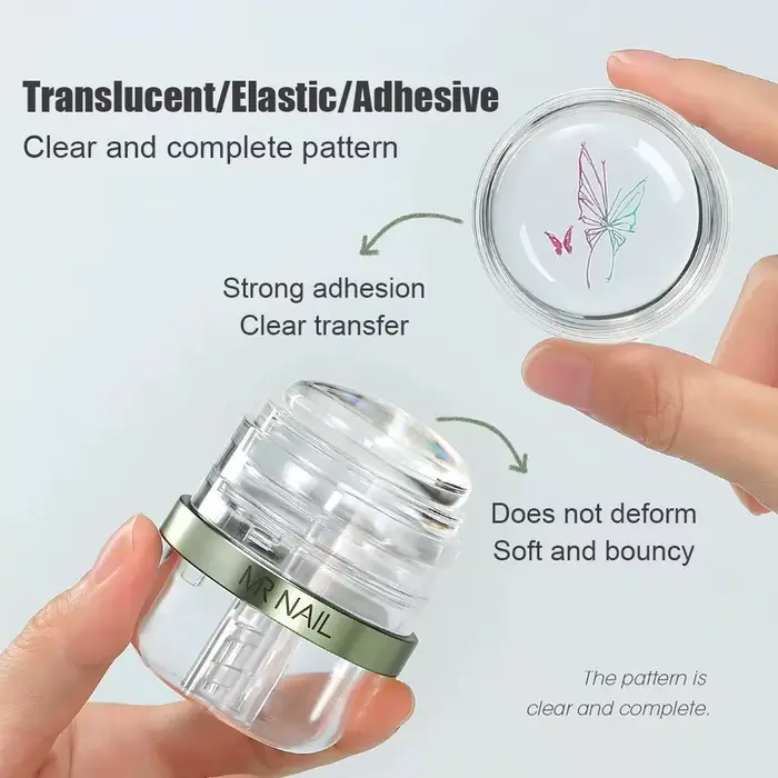 Tampon de transfert d'art ongulaire télescopique en forme de capsule avec capuchon