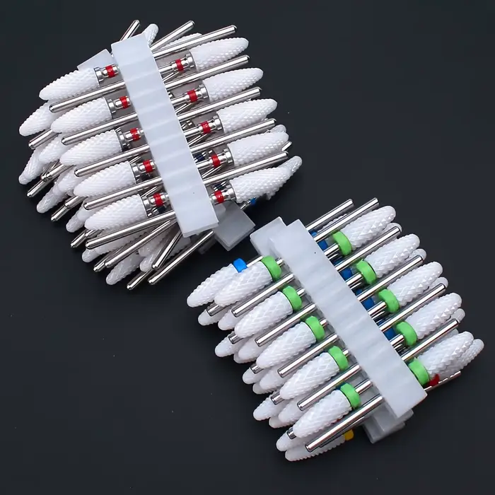 Jeu de forets à ongles en céramique, fraise électrique pour manucure et pédicure, pour Machine à pol
