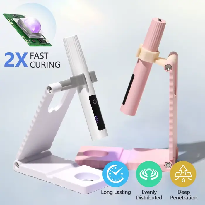 Sèche-ongles UV LED chronométré, lampe tactile, lampe de poche Rechargeable, lumière UV, séchage des