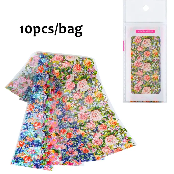 Papier de transfert pour nail art floral de printemps