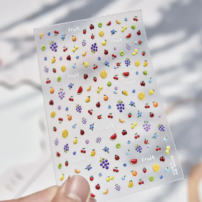Autocollants pour ongles aux couleurs de la dopamine