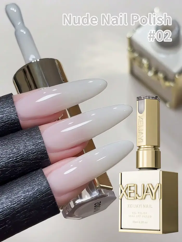 1 pièce de vernis à ongles gel transparent laiteux blanc 15 ml