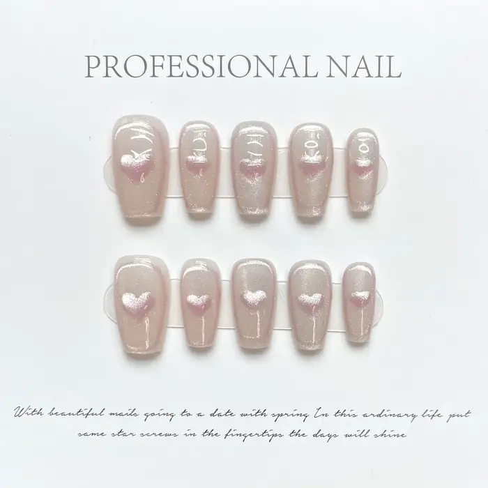 Faux ongles à pression faits à la main, noir, rose, Style français, avec motifs de fleurs 3D peints 