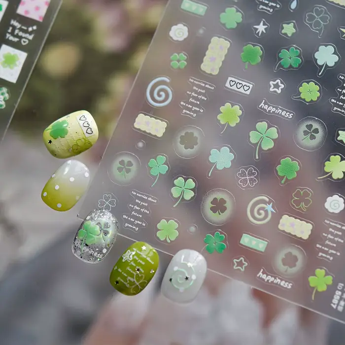 Autocollants pour ongles Feuilles de printemps