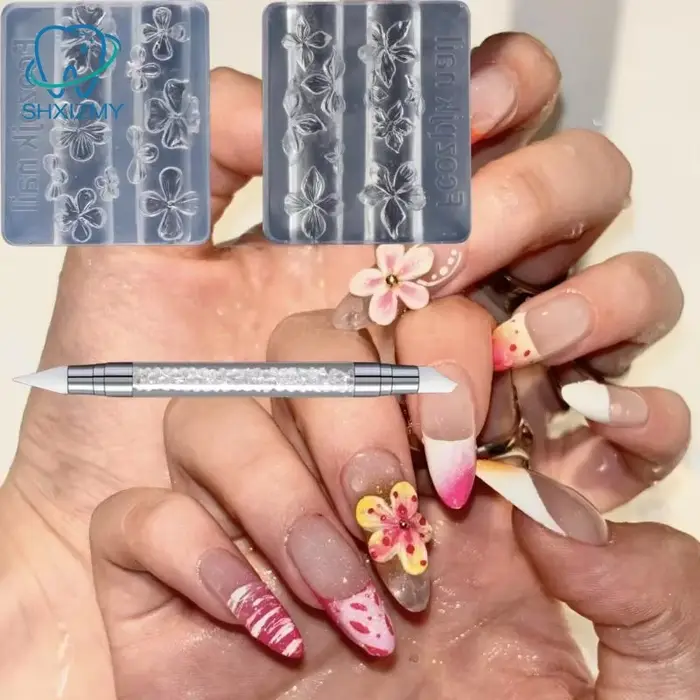 Moule à fleurs d'hibiscus 3D pour Nail Art