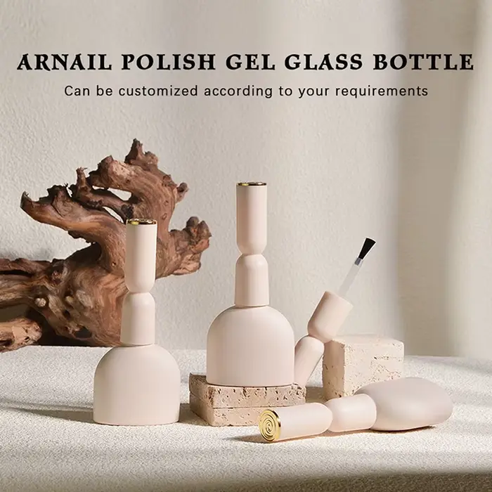 Bouteille en verre pour vernis à ongles de 13ml, bouteille vide, matériel d'emballage pour vernis à 