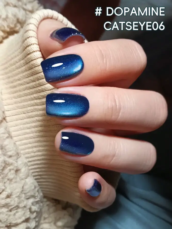 1PC Vernis à ongles gel bleu œil de chat