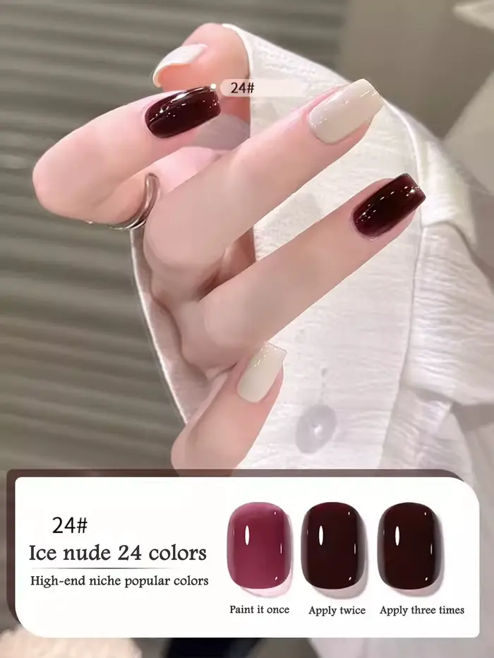 MIANEL-Verhéritage à Ongles Gel Nude Ice-Clear, Top Populaire, Jelly, Diversifier, Été, Kit Parfait
