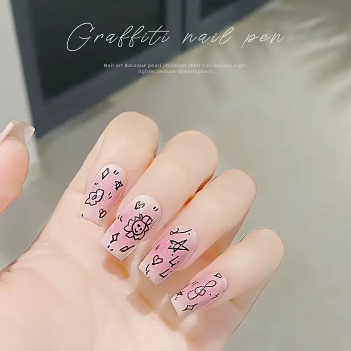 Stylo de ligne de Graffiti pour Nail Art, peinture sur Gel, stylo de dessin de fil étanche, stylo de