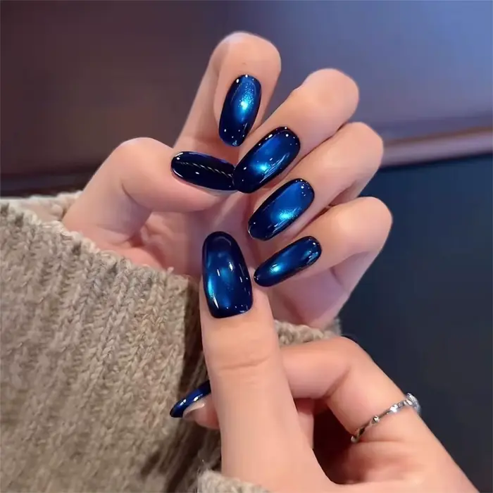 MN Night Feast Gel à ongles professionnel UV LED effet œil de chat bleu