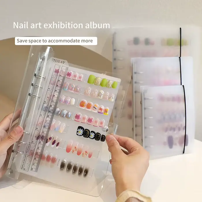 Livre de stockage de pièces d'art d'ongle, grande capacité, exposition d'album photo, clip de carte, panneau d'affichage, bricolage simple