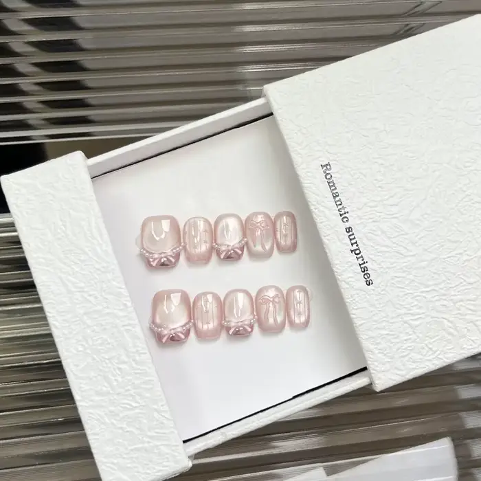 10 pièces de faux ongles faits à la main