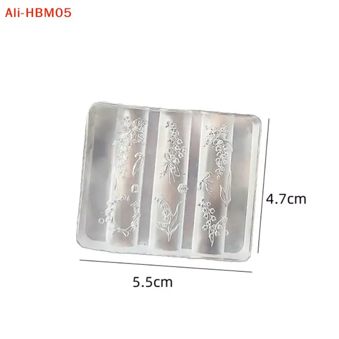 (HB05) Moule à ongles en silicone 3D Lily Of The Valley