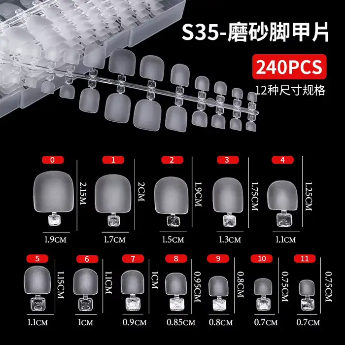 240 pièces pied faux ongles couverture complète ultra-mince manucure ongles conseils faux ongle faux