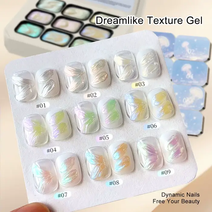 9 couleurs printemps 2025 Nail Art couleur vernis à ongles dur longue durée claque colle effet dégradé