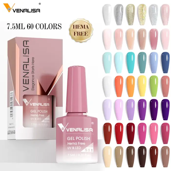 Venalisa HEMA/TPO gratuit 7.5ml vernis à ongles Gel été printemps gelée française nu rose