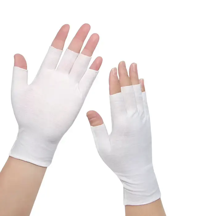 Gants anti-UV en gel, protection professionnelle pour manucure, protège les mains, gants sans doigts