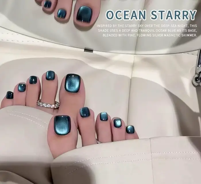 MIANEL 2026 Nouveau Vernis à Ongles Gel Effet Œil de Chat Bleu Océan Ciel Étoilé