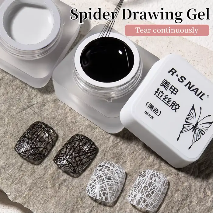 RS NACanon-Verhéritage à ongles gel semi-solide à rayures métalliques