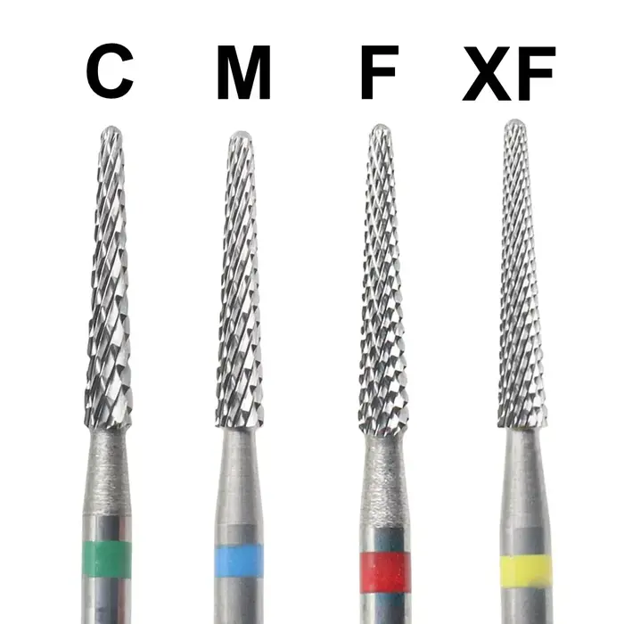 Forets à ongles en acier au tungstène pour pédicure, fraise en carbure pour limes à ongles, manucure