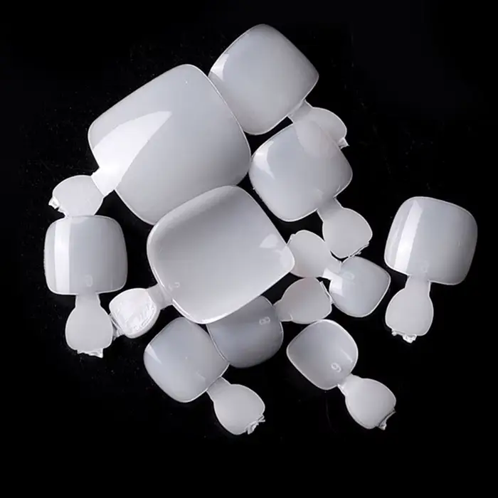 500 faux ongles d'orteils artificiels