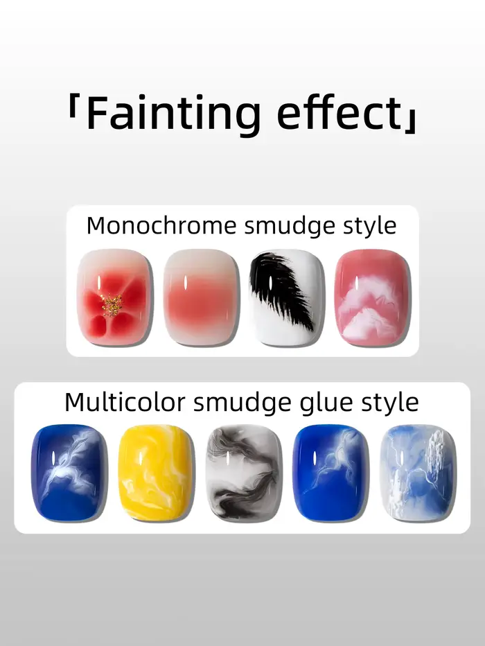 RSNAIL 10g Gel à floraison rapide vernis à ongles bricolage effet dégradé marbre Gel UV LED Gel de Base Semi Permanent pour la maison Nail Art Salo