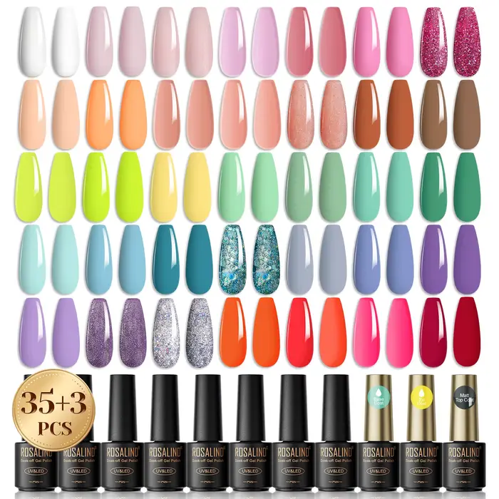 ROSALIND – ensemble de vernis à ongles en gel de couleur scintillante