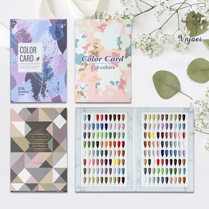 Livre d'exposition de faux ongles, 160/180/216 couleurs, livre de rangement de vernis à ongles, livr