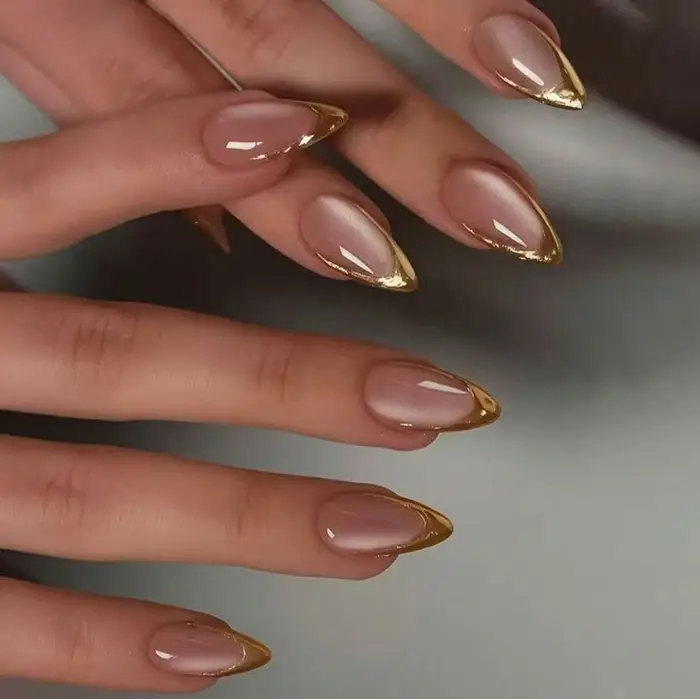 24 patchs pour ongles français œil de chat rose