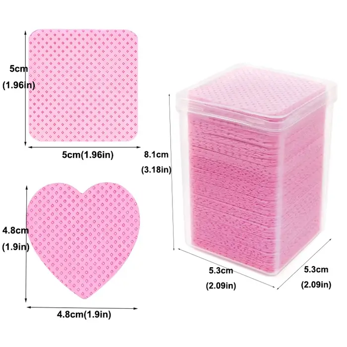 200 pièces/boîte lingettes à ongles non pelucheuses Extension de cils