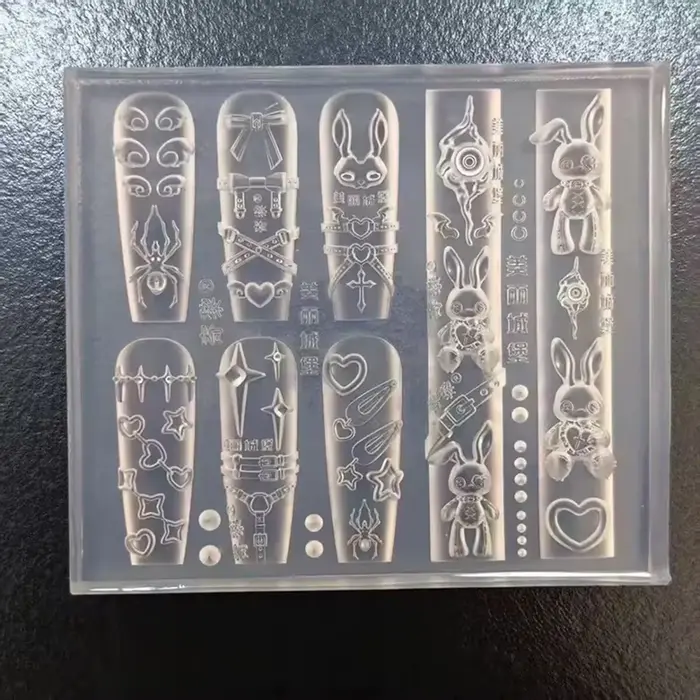 Moule à ongles Y2K Punk Lapin pour Breloques DIY