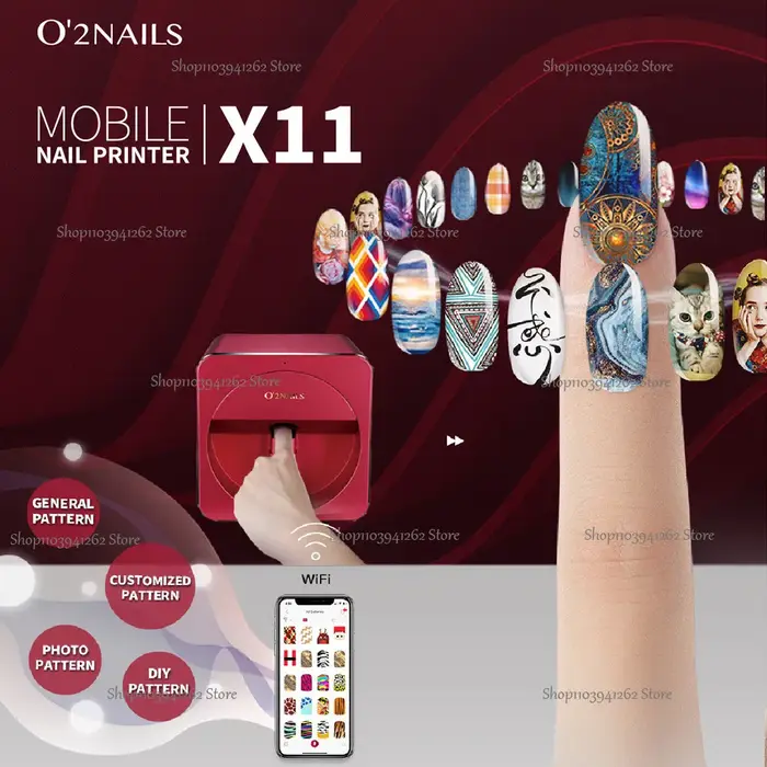 2026 O2nails imprimante Mobile Machine à ongles X11 avec corps en métal professionnel 3D équipement de Nail Art Salon de manucure Intelligent Ce