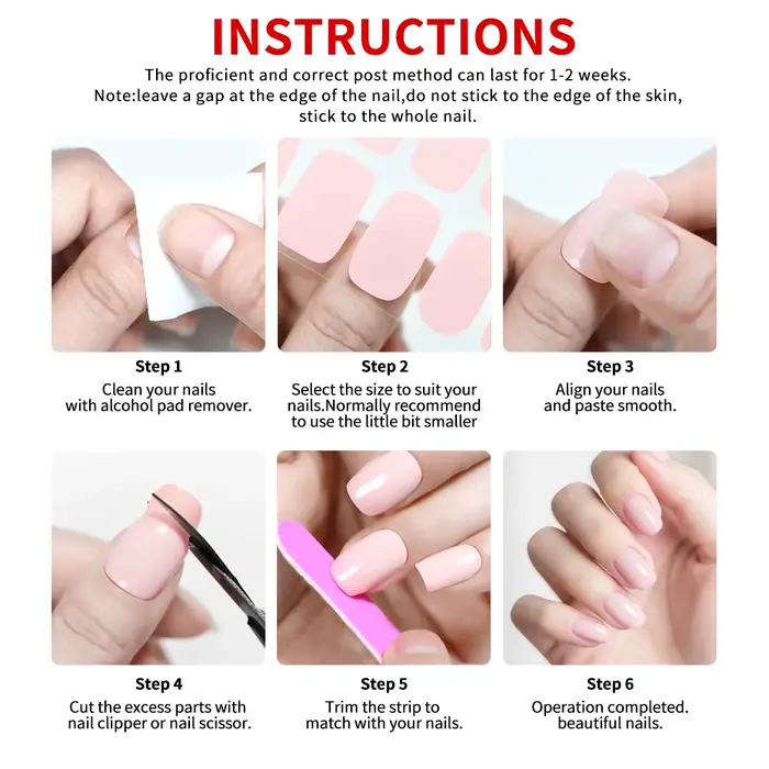 Bandes pour ongles en Gel sans UV