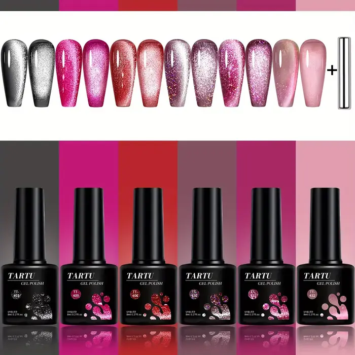 TARTU 6 pièces 8ml ensemble de vernis à ongles Gel oeil de chat