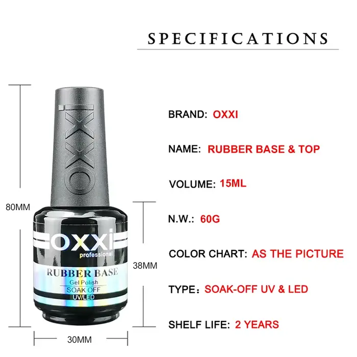 OXXI 15ml Base et couche de finition pour vernis Gel