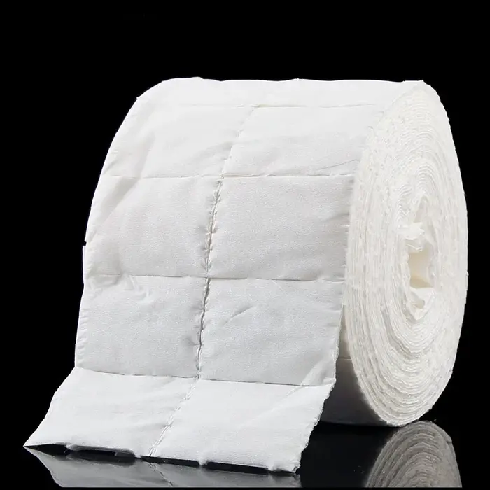 300 pièces/rouleau dissolvant de vernis à ongles tampons de coton blanc déchiré non pelucheux lingettes