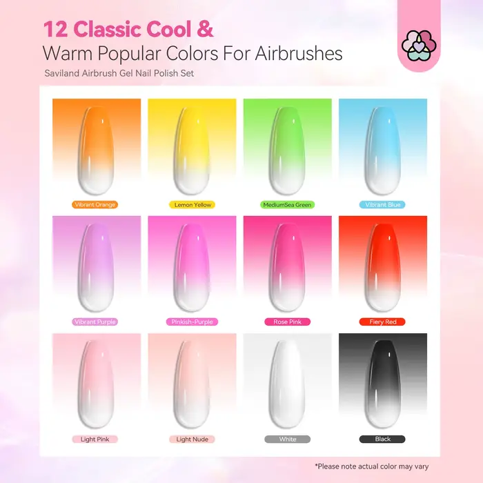 SAVILAND 12 couleurs vitalité aérographe Gel vernis à ongles brume Fine